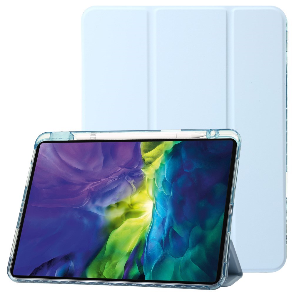 EIDERWOOD iPad Pro 13" (2025 / 2024) Tri-Fold Kunst Læder Flip Cover m. Apple Pencil Holder - Lyseblå