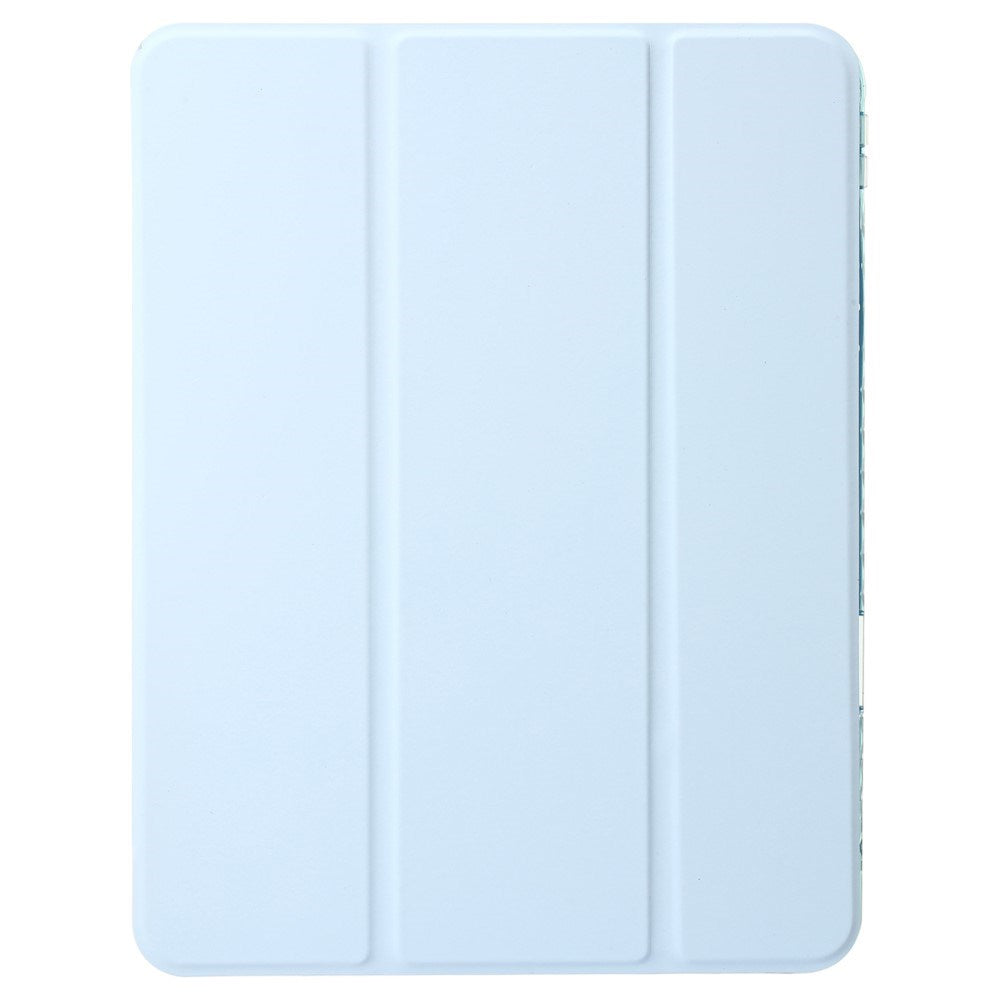 EIDERWOOD iPad Pro 13" (2025 / 2024) Tri-Fold Kunst Læder Flip Cover m. Apple Pencil Holder - Lyseblå
