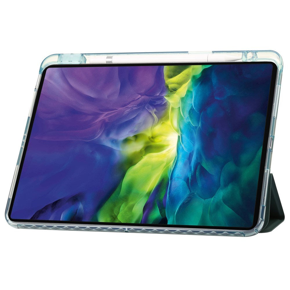 EIDERWOOD iPad Pro 11" (2025 / 2024) Tri-Fold Kunst Læder Flip Cover m. Apple Pencil Holder - Grøn
