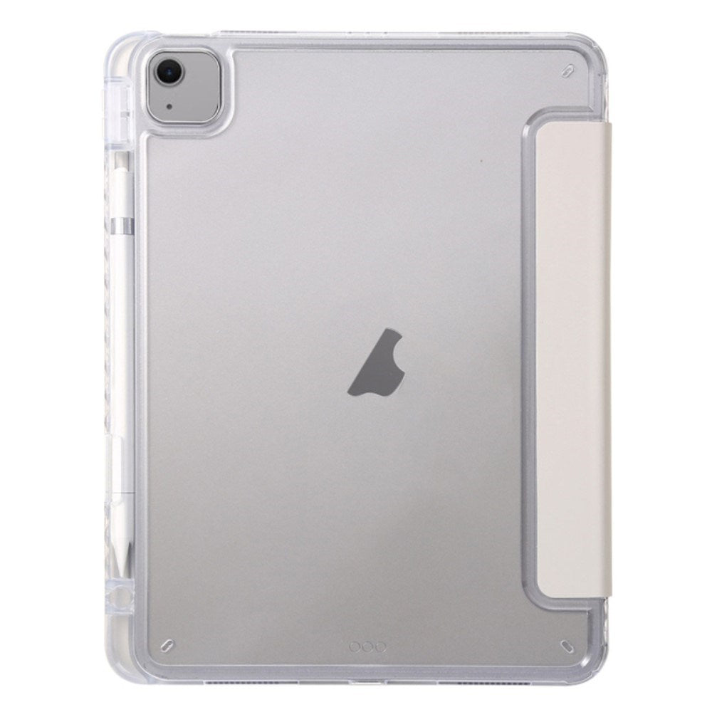 EIDERWOOD iPad Air 11" (2025 / 2024) Tri-Fold Kunst Læder Flip Cover m. Apple Pencil Holder - Grå