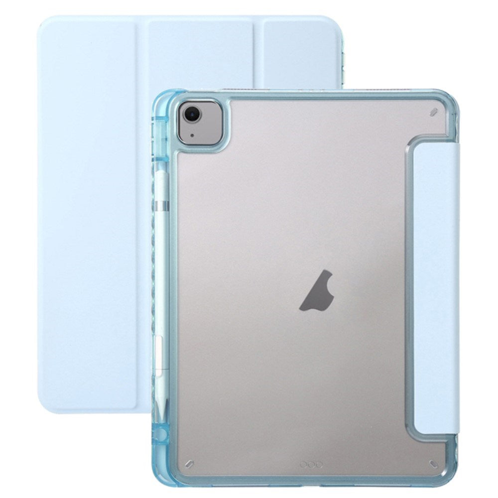 EIDERWOOD iPad Air 11" (2025 / 2024) Tri-Fold Kunst Læder Flip Cover m. Apple Pencil Holder - Lilla