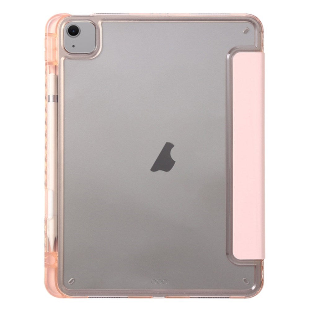 EIDERWOOD iPad Air 13" (2025 / 2024) Tri-Fold Kunst Læder Flip Cover m. Apple Pencil Holder - Lyserød