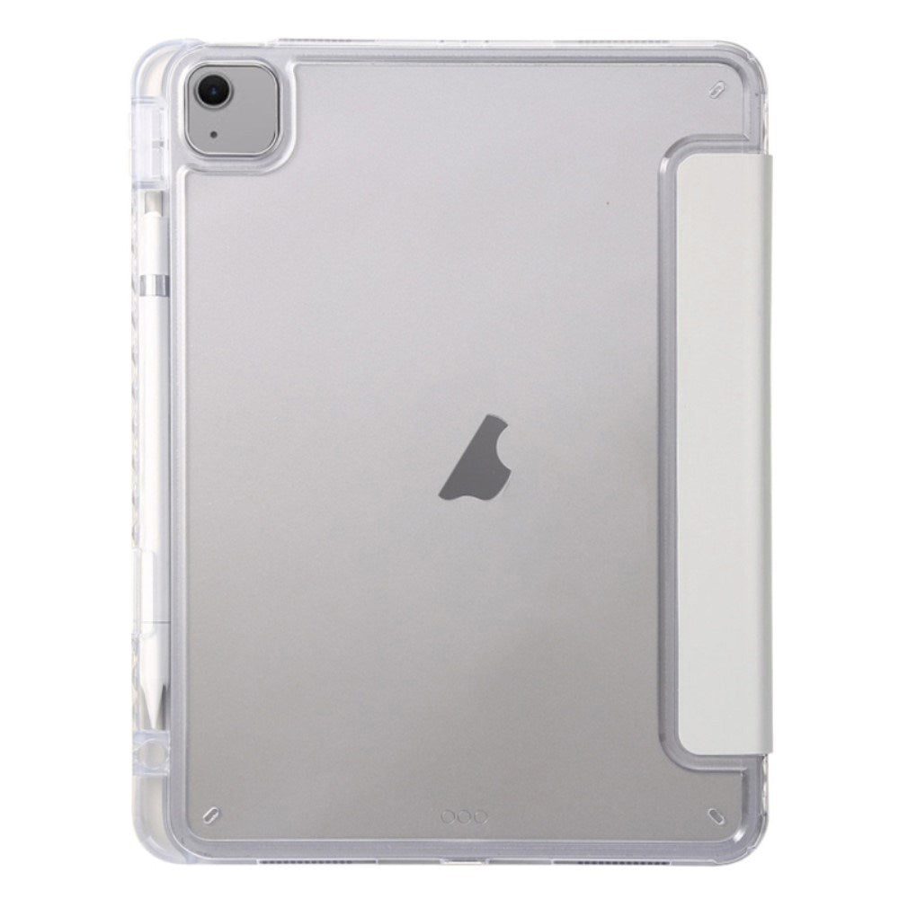 EIDERWOOD iPad Air 13" (2025 / 2024) Tri-Fold Kunst Læder Flip Cover m. Apple Pencil Holder - Grå