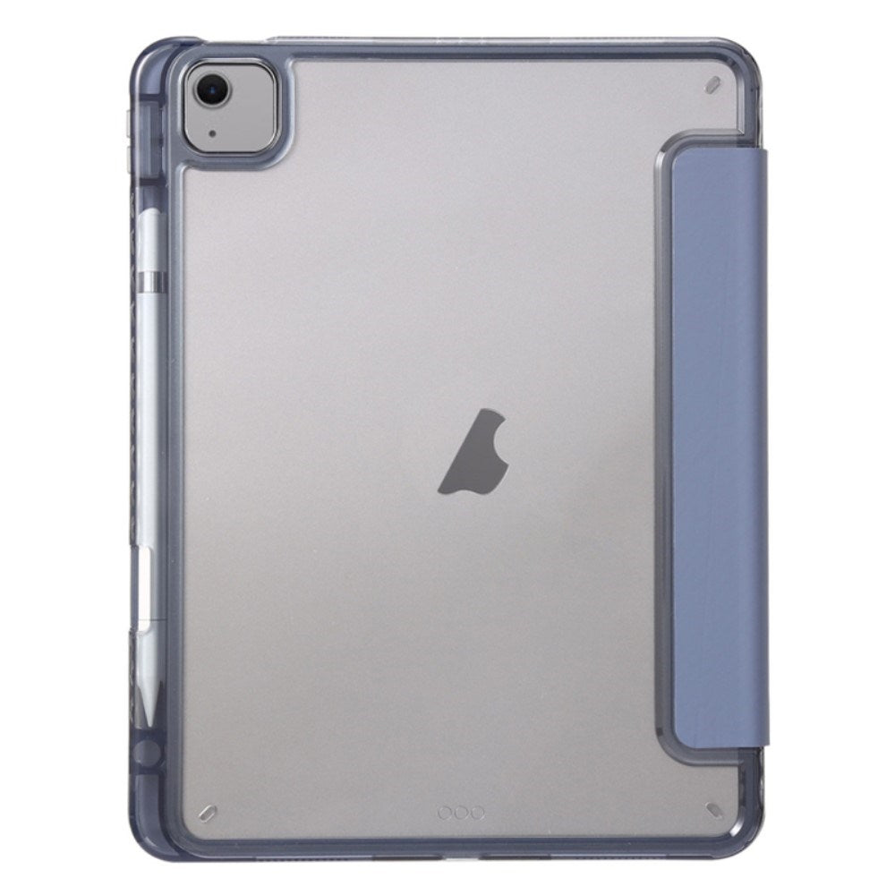 EIDERWOOD iPad Air 13" (2025 / 2024) Tri-Fold Kunst Læder Flip Cover m. Apple Pencil Holder - Lilla