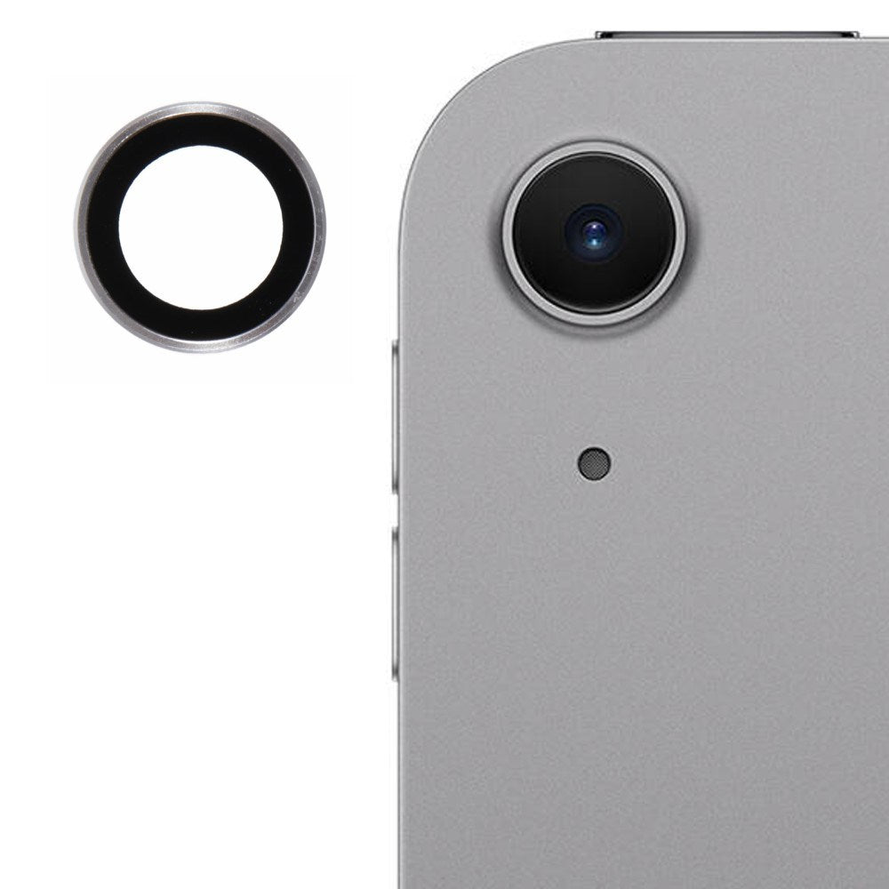 iPad Air 11" (2025 / 2024) / Air 13" (2025 / 2024) Metal Ring Kameralinse Beskyttelsesglas - Sort / Gennemsigtig