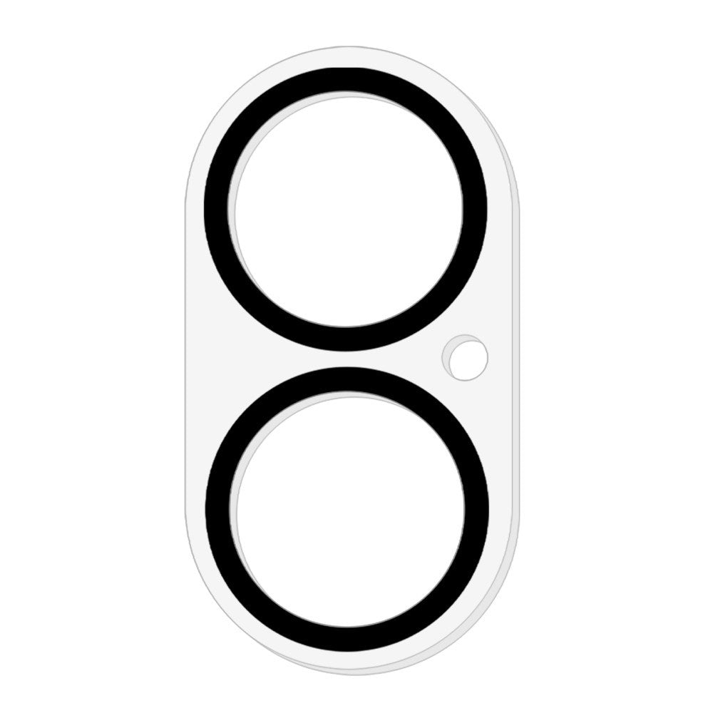 iPhone 16 Kamerabeskyttelse i Hærdet Glas - Gennemsigtig / Sort