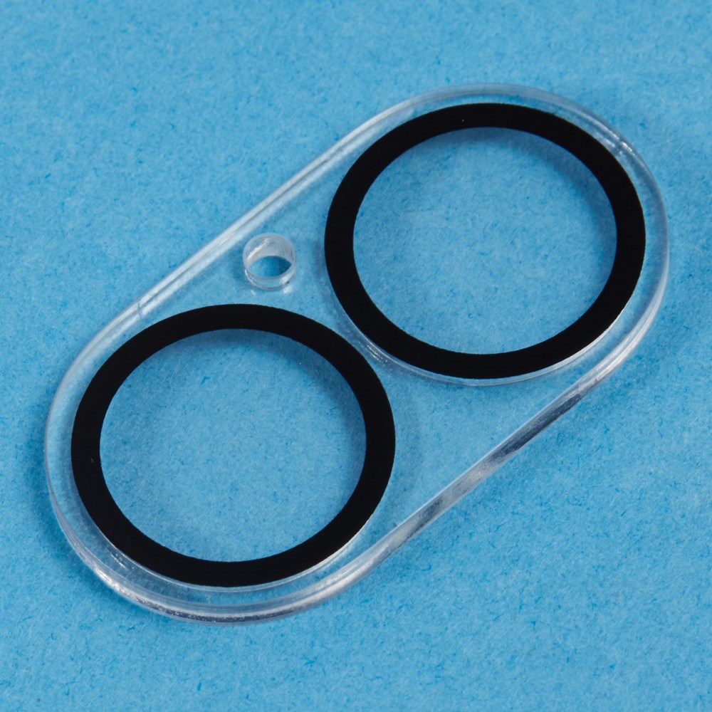 iPhone 16 / 16 Plus 2 Stk. Hærdet Kameralinse Beskyttelsesglas - Gennemsigtig m. Sort Kant