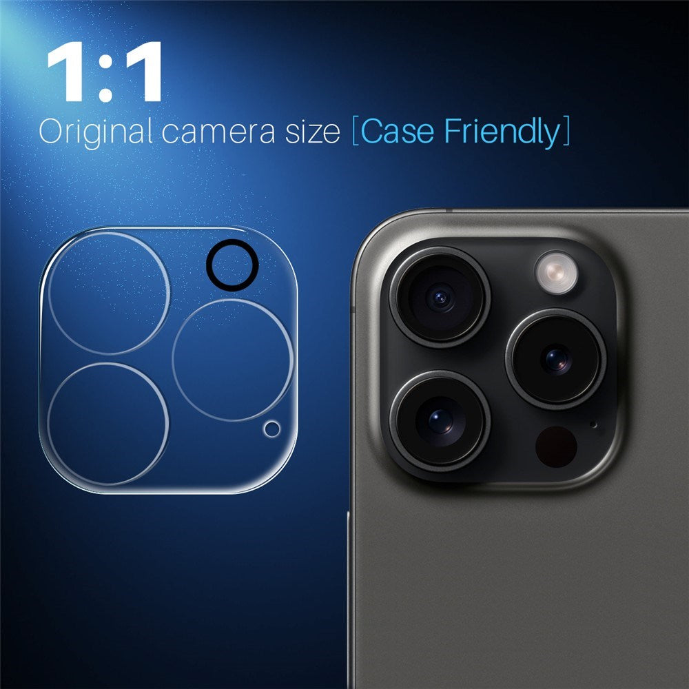 iPhone 16 Pro / 16 Pro Max NORTHJO Hærdet Kameralinsebeskyttelsesglas - 2 stk. - Gennemsigtig