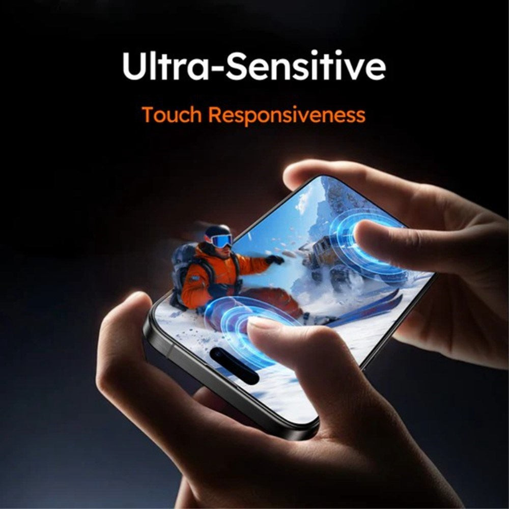 TORRAS - iPhone 16 Pro Max - Full Fit Hærdet Skærmbeskyttelsesglas - Gennemsigtig