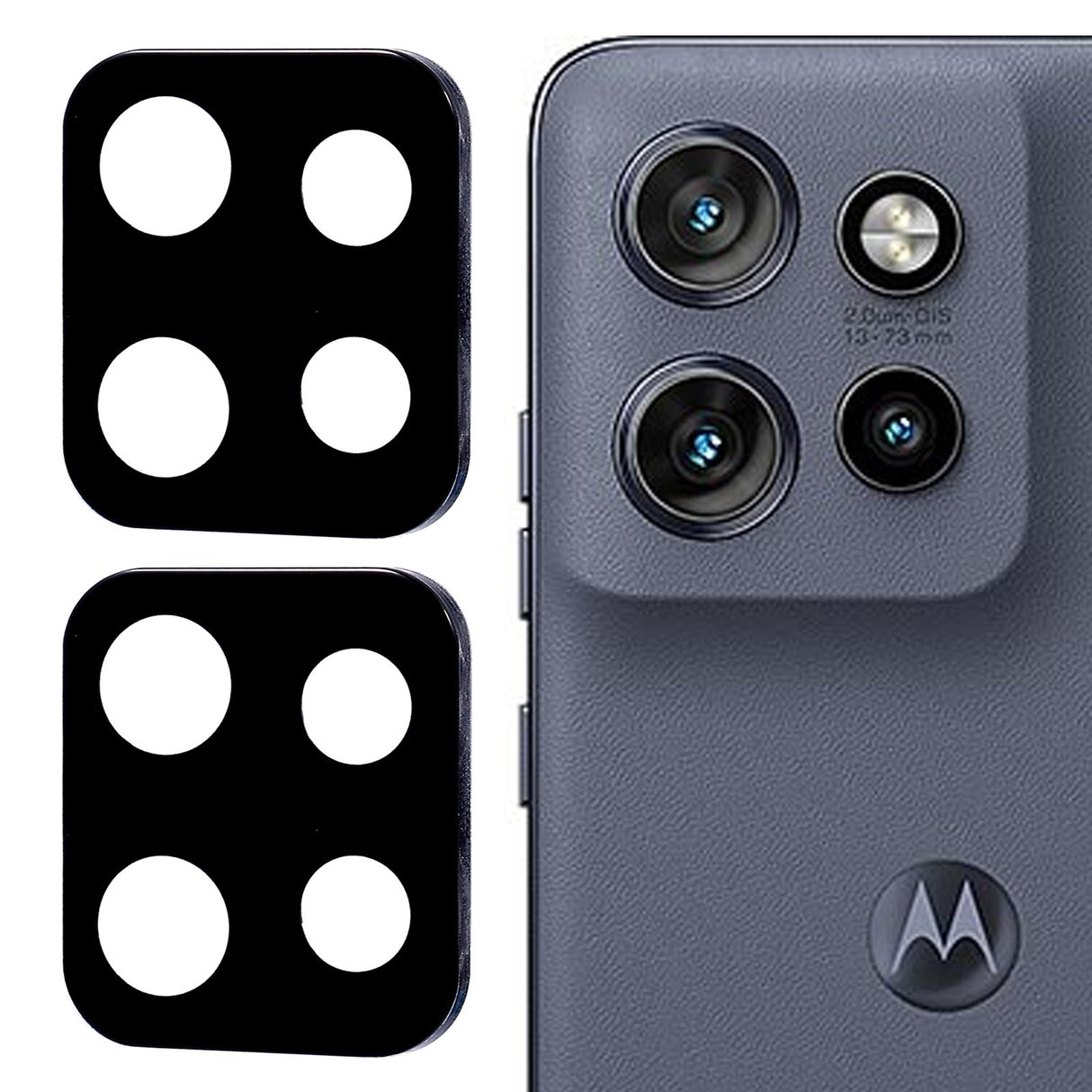 Motorola Edge 50 Neo 5G - Kameralinse Hærdet Beskyttelsesglas - 2 stk. - Sort