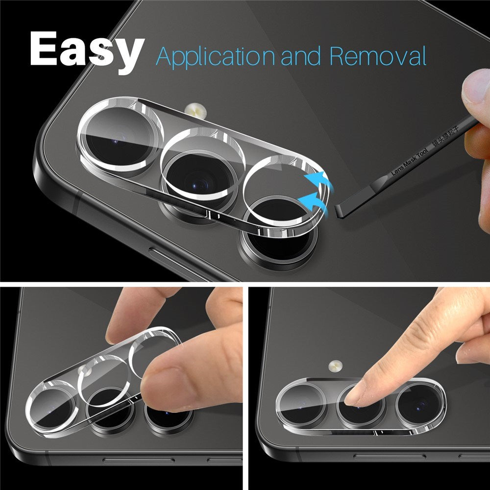 Samsung Galaxy S25 NORTHJO Hærdet Kameralinsebeskyttelsesglas - Gennemsigtig