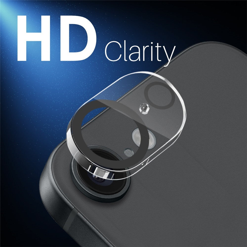 iPhone 16e NORTHJO Hærdet Kameralinsebeskyttelsesglas - 2 stk. - Gennemsigtig / Sort Kant