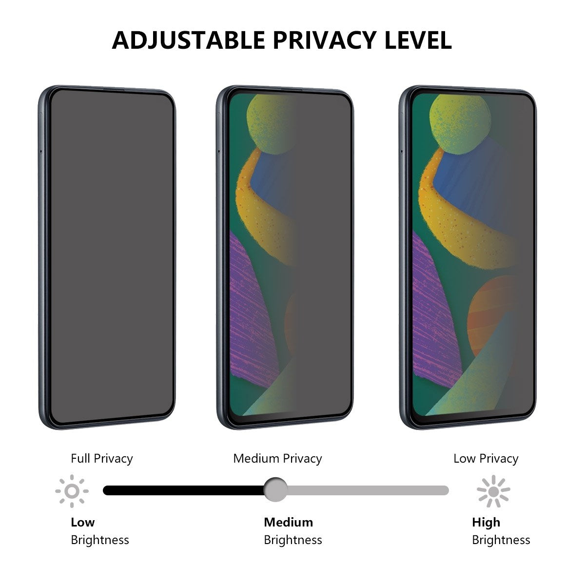 Samsung Galaxy S25 FE Hærdet Skærmbeskyttelsesglas- Privacy - Gennemsigtig