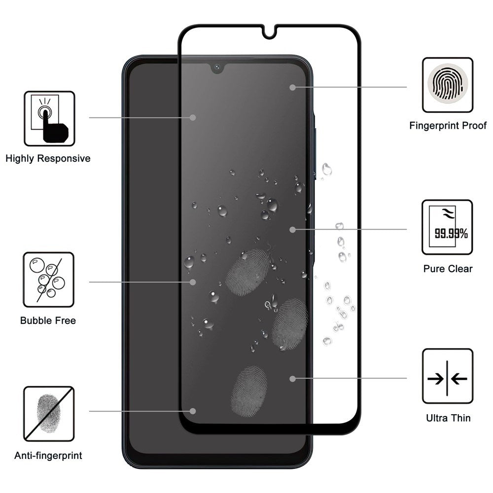 Samsung Galaxy A07 - EIDERWOOD Skærmbeskyttelsesglas 9H - Gennemsigtig / Sort Kant
