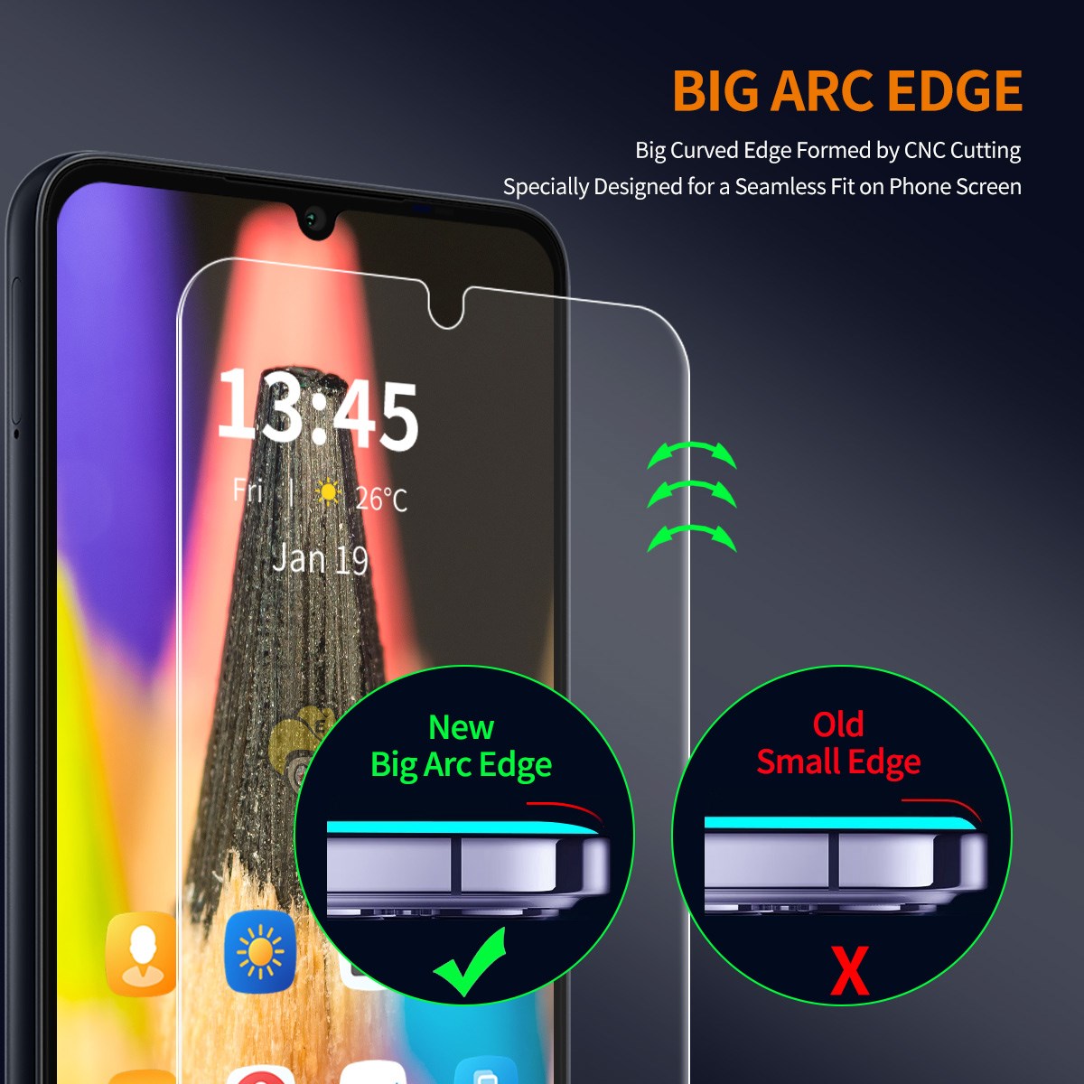 Samsung Galaxy A27 Beskyttelsesglas - 2 stk. - Gennemsigtig