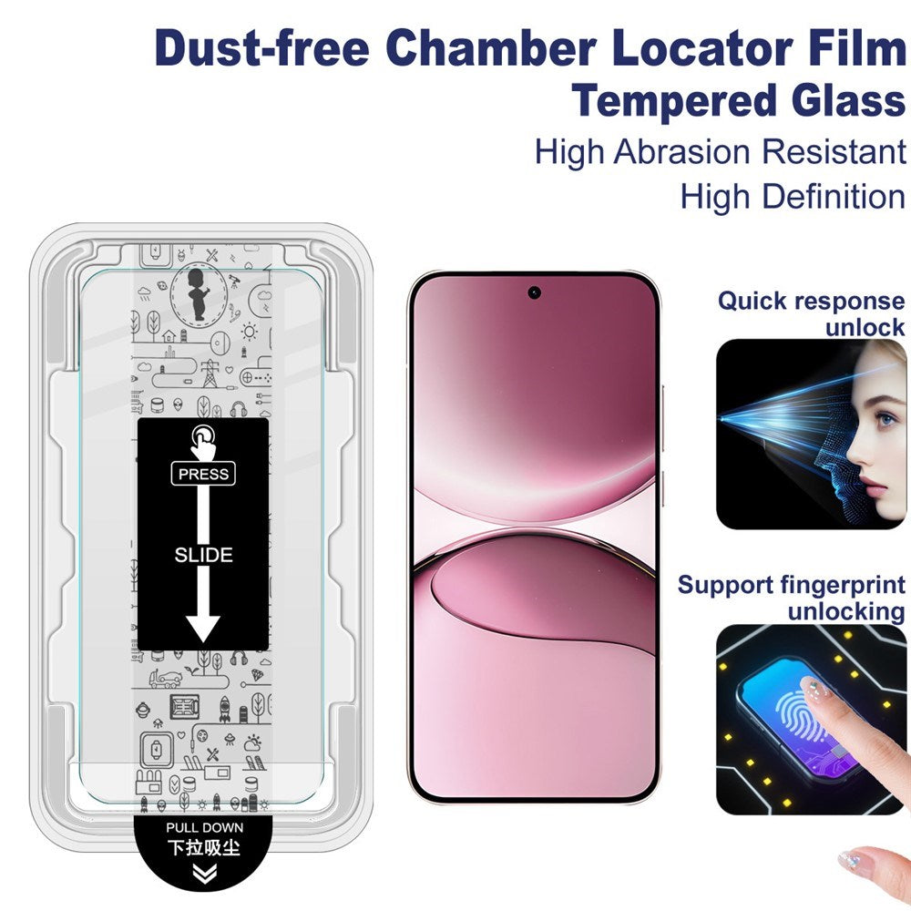 Xiaomi 15T / 15T Pro IMAK Skærmbeskyttelse Hærdet Glas - inkl. Installationsramme - Gennemsigtig