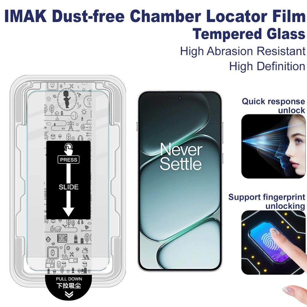 IMAK OnePlus 15R Skærmbeskyttelsesglas - Installationsramme - Gennemsigtig