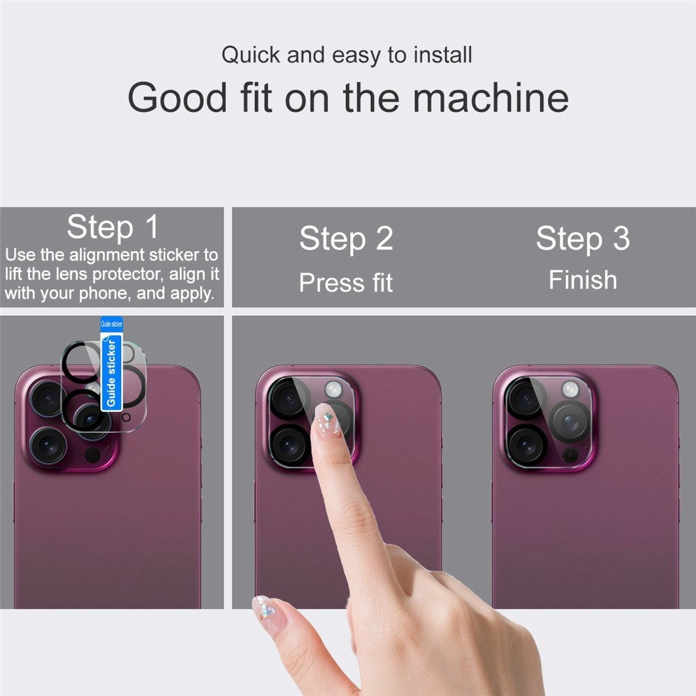 IMAK Samsung Galaxy S26+ (Plus) Hærdet Kameralinseglas - Sort