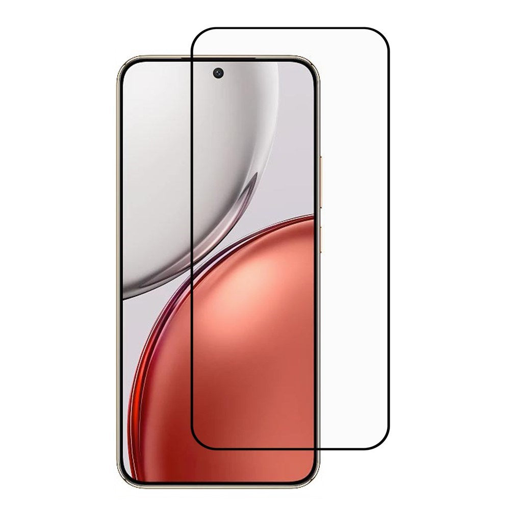Honor Magic8 Lite Hærdet Glas - Gennemsigtig / Sort