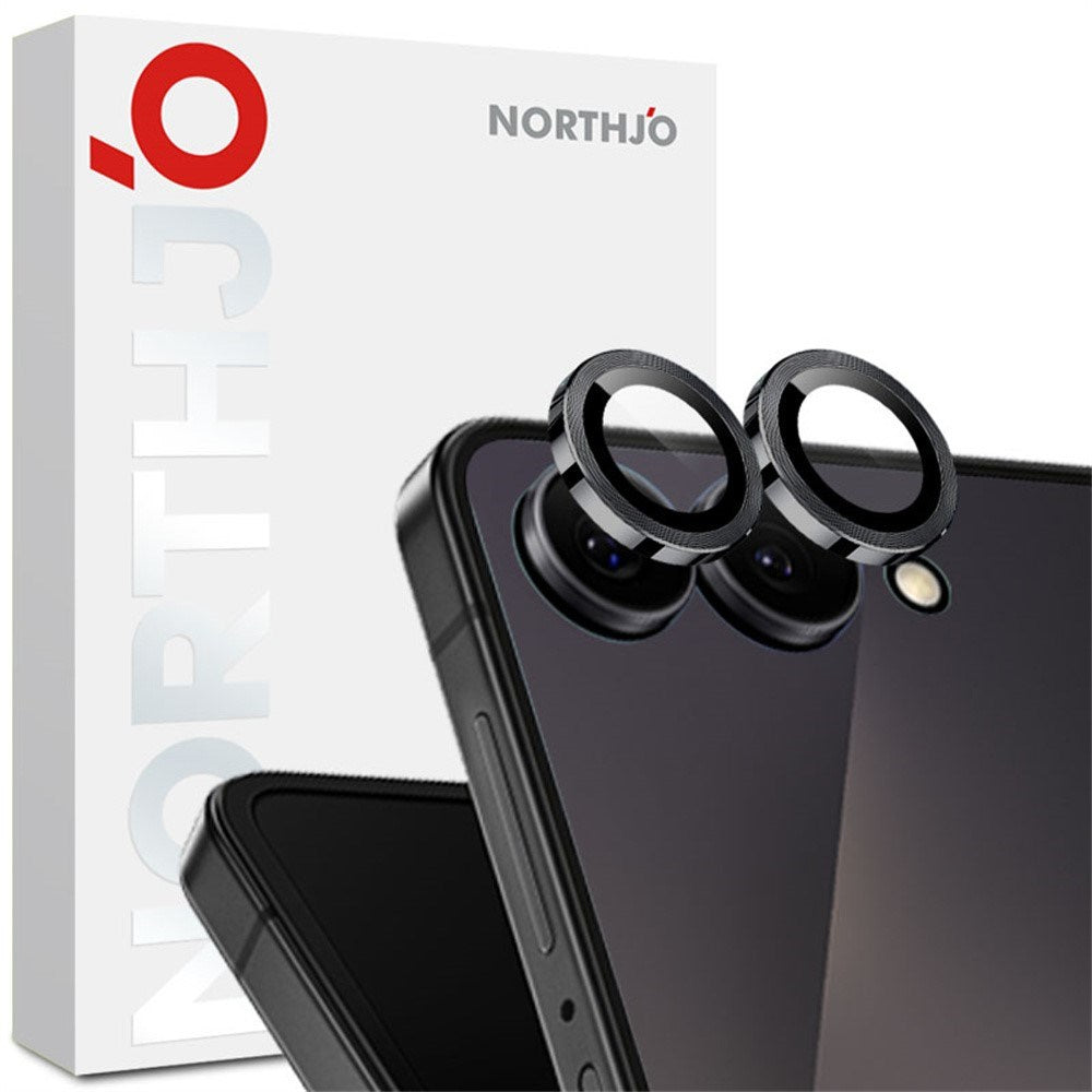Samsung Galaxy Z Flip8 NORTHJO Kameralinsebeskyttelse - Sort