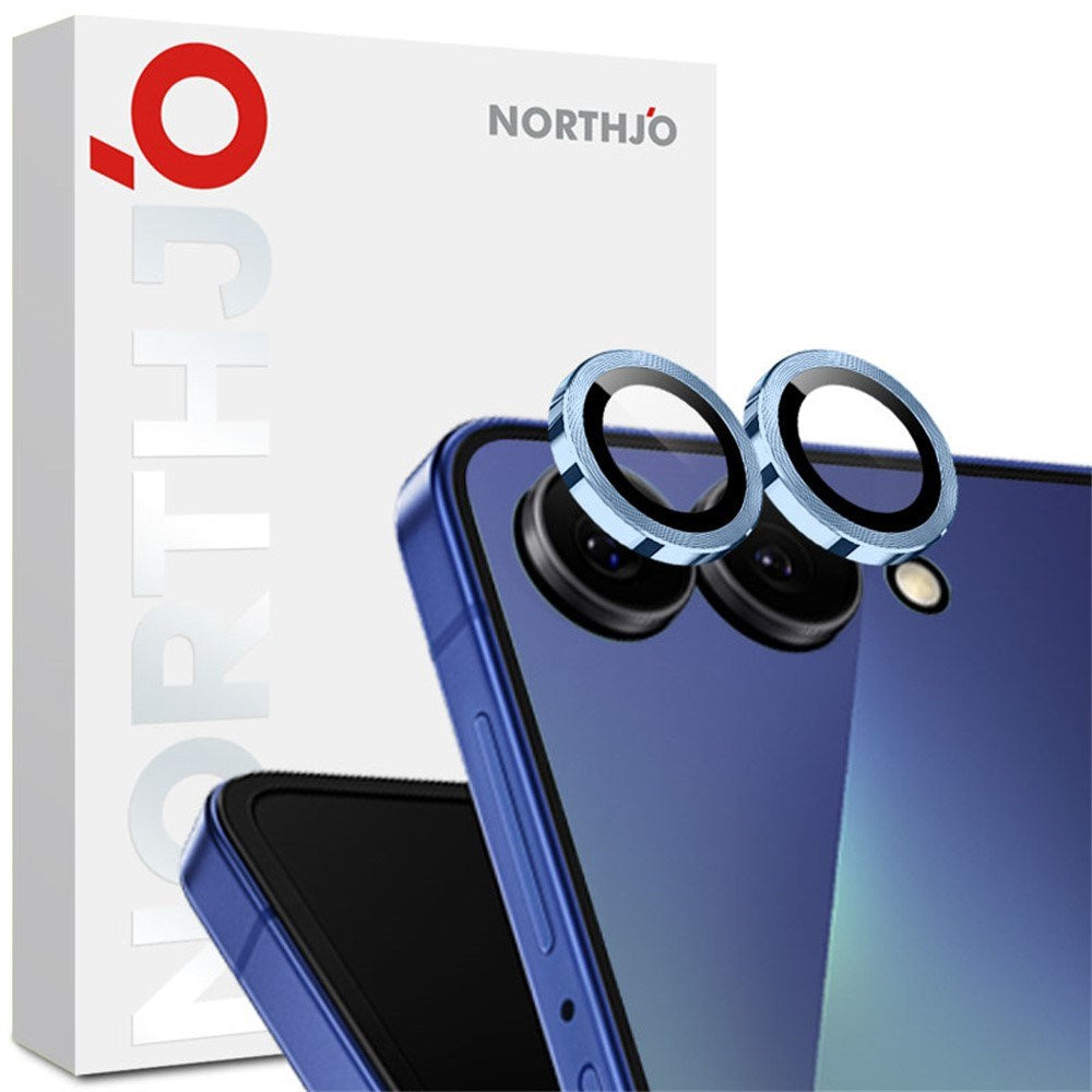 Samsung Galaxy Z Flip8 NORTHJO Kameralinsebeskyttelse - Blå
