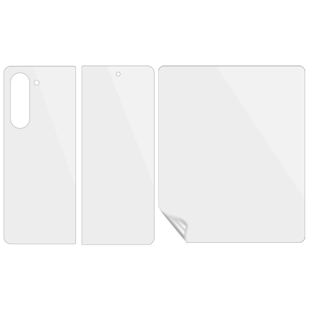Samsung Galaxy Z Fold8 Ultra Beskyttelsesfilm - 3 Dele - Gennemsigtig