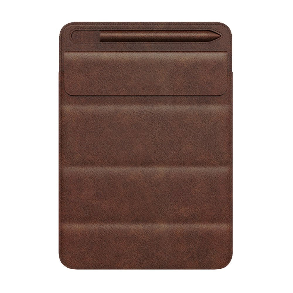 iPad 9.7 / 10.2 / 10.5 / 11" (19cm x 26cm x 7mm) Kunstlæder Shockproof Tablet Sleeve - Mørkebrun
