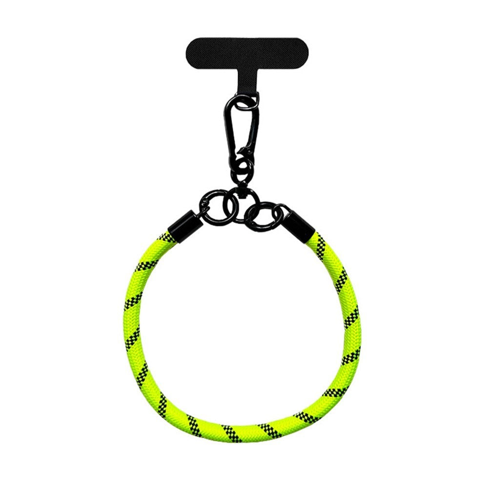 Flettet Polyester Håndledsstrop inkl. Indlægningsplade - 30cm - Gul / Sort