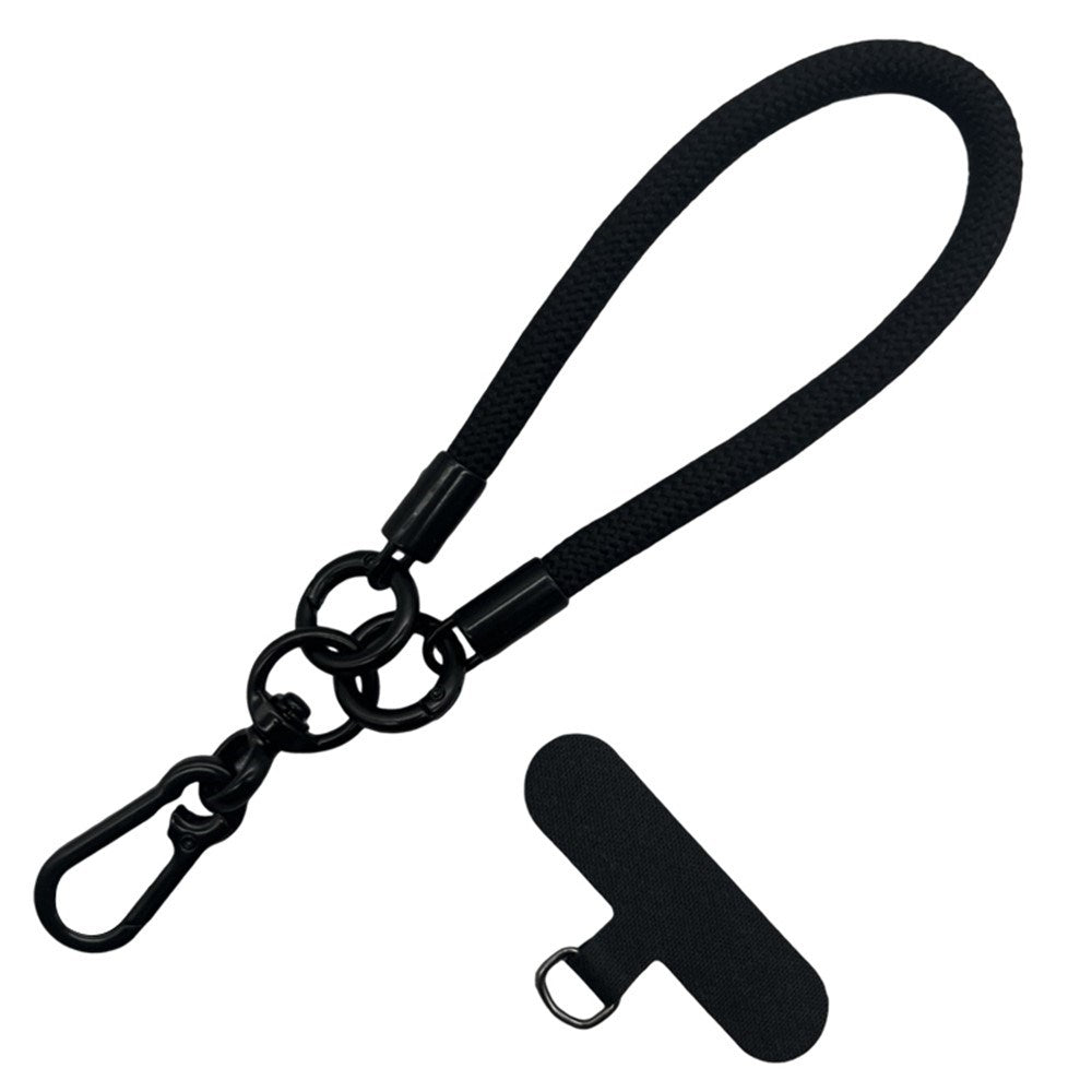 Flettet Polyester Håndledsstrop inkl. Indlægningsplade - 30cm - Gul / Sort