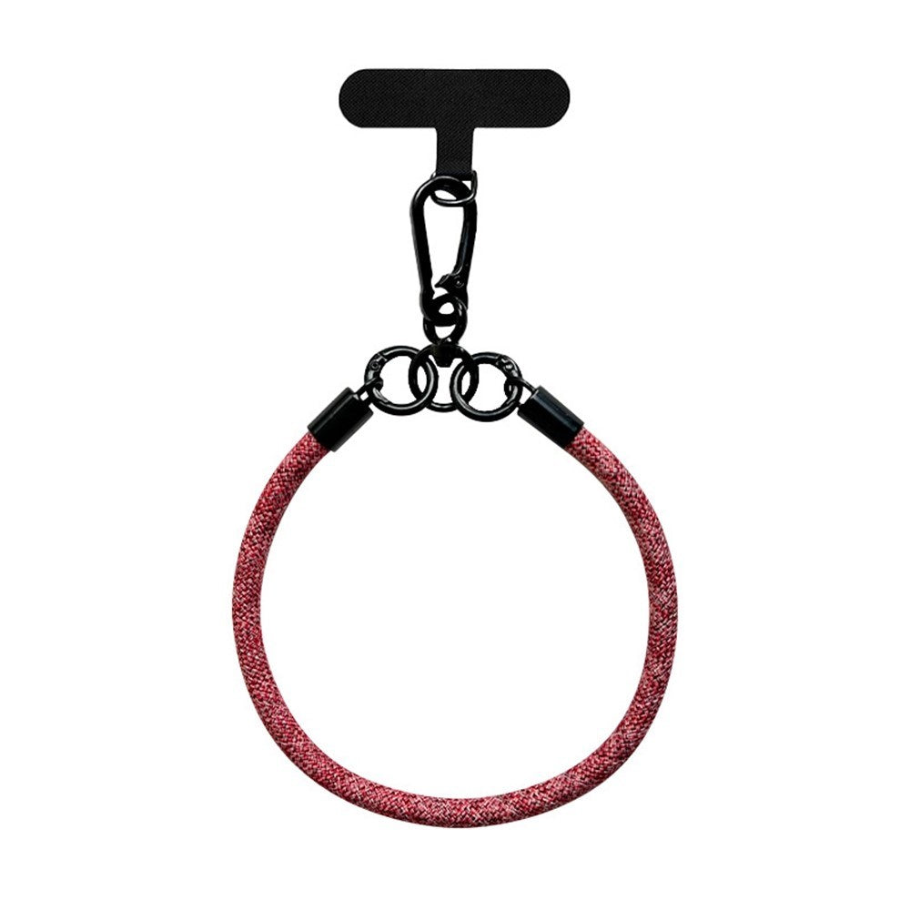 Flettet Polyester Håndledsstrop inkl. Indlægningsplade - 30cm - Rød