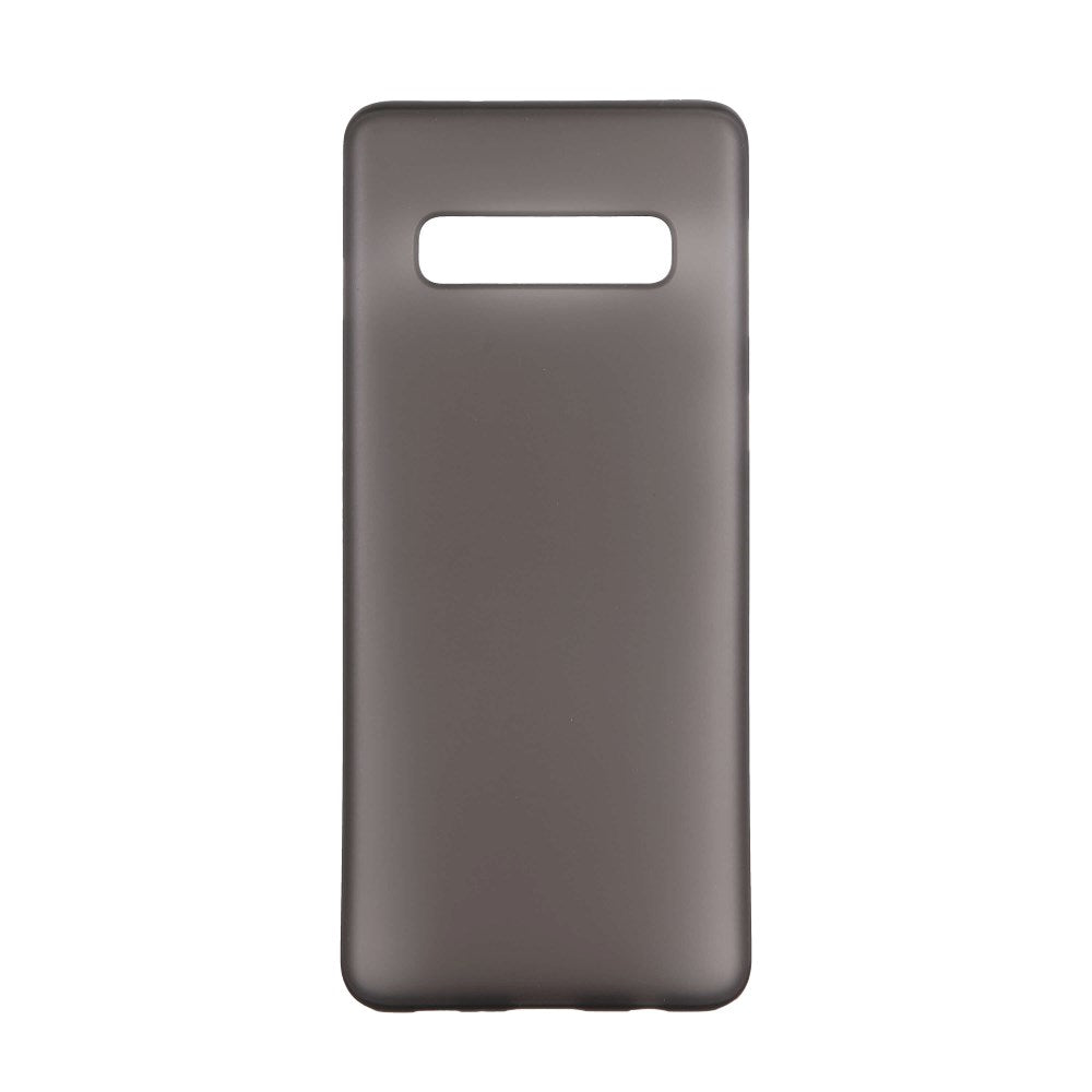 Samsung Galaxy S10+ (Plus) GEAR Semi Transparent Fleksibelt Plast Mobil Cover - Sort