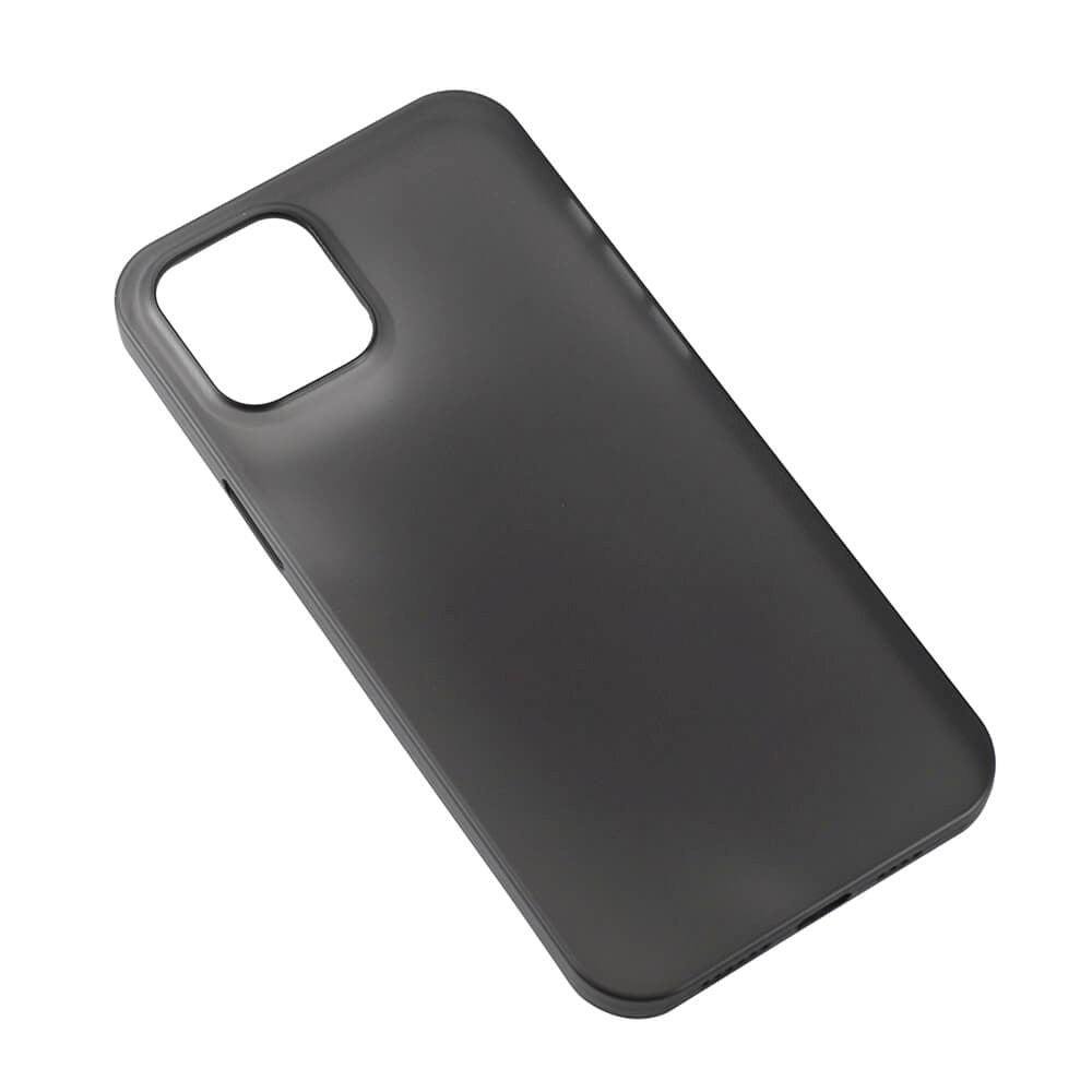 iPhone 12 Pro Max GEAR Semi Transparent Fleksibelt Plast Mobil Cover - Sort