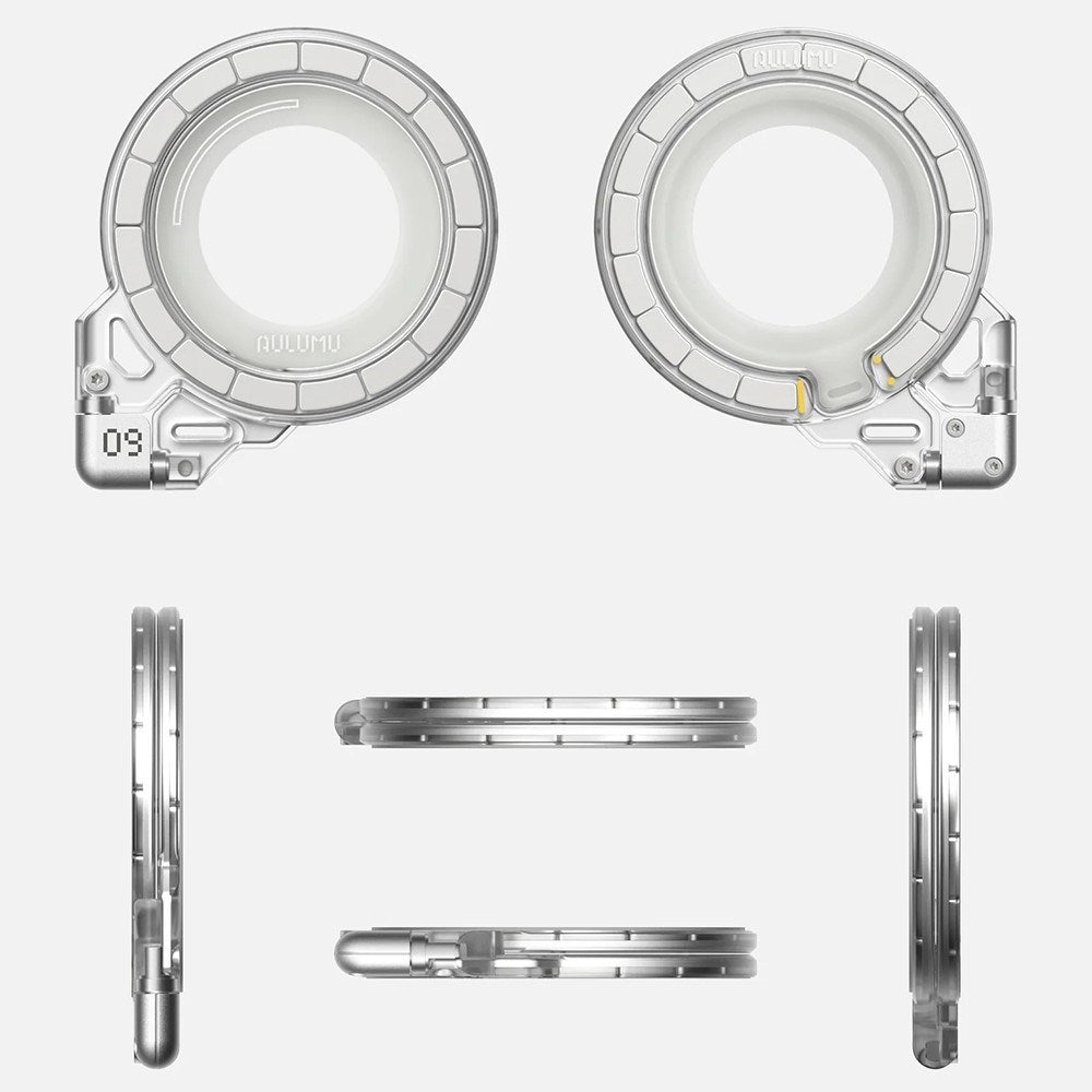 AULUMU Magnetisk Roterbar & Justerbar Mobilholder - MagSafe Kompatibel - Hvid