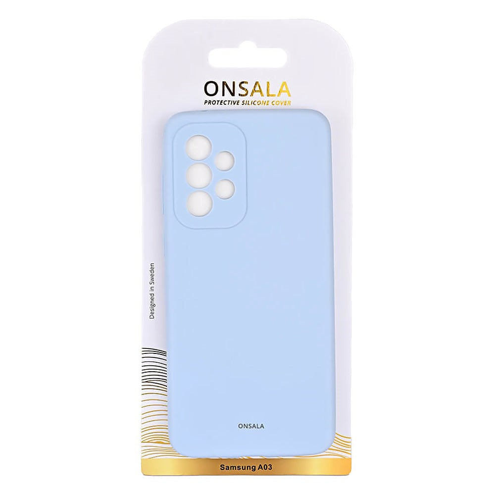 Samsung Galaxy A03 Onsala Collection Liquid Silikone Bagside Cover - Light Blue