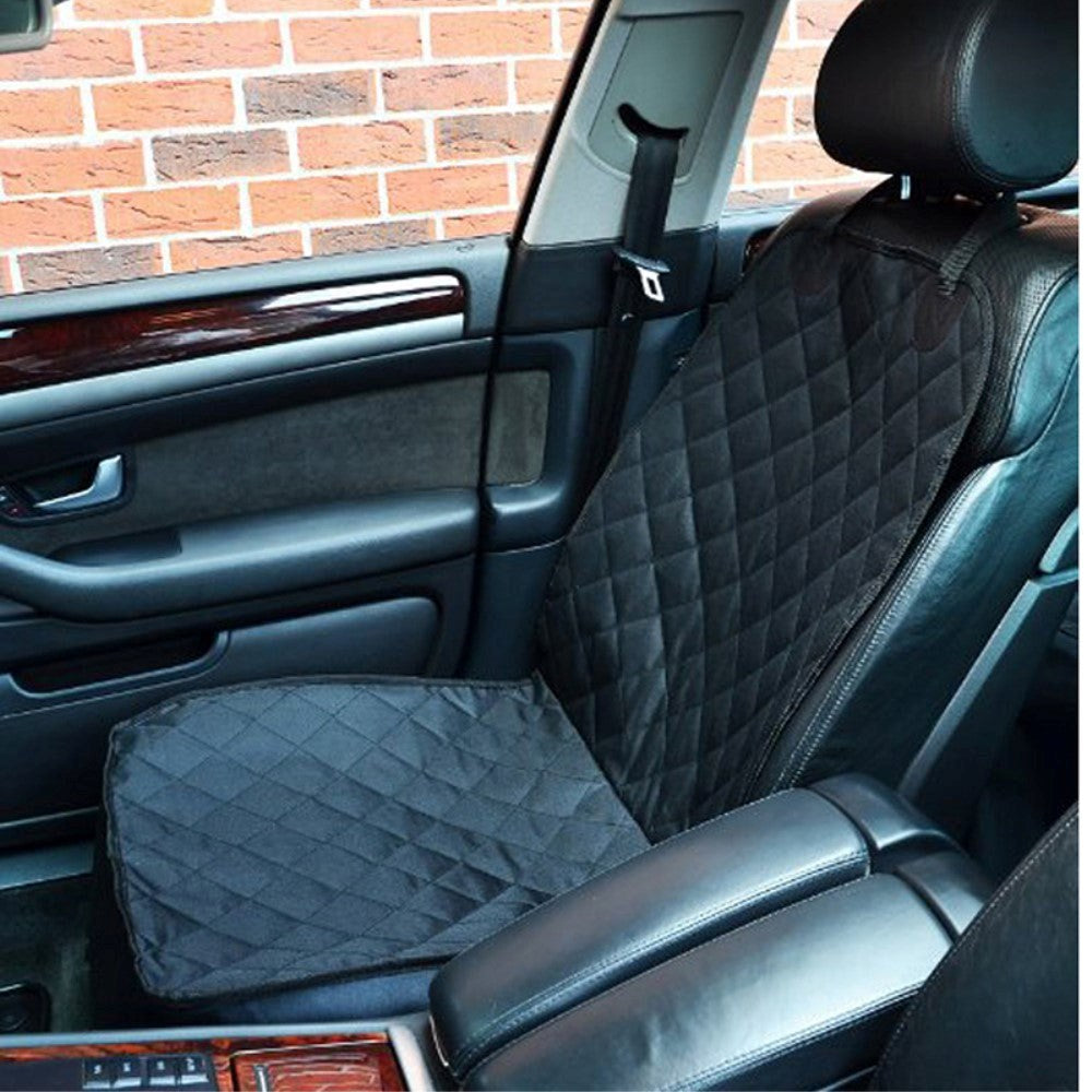 Bilsædeovertræk m. Hundesele - Sort