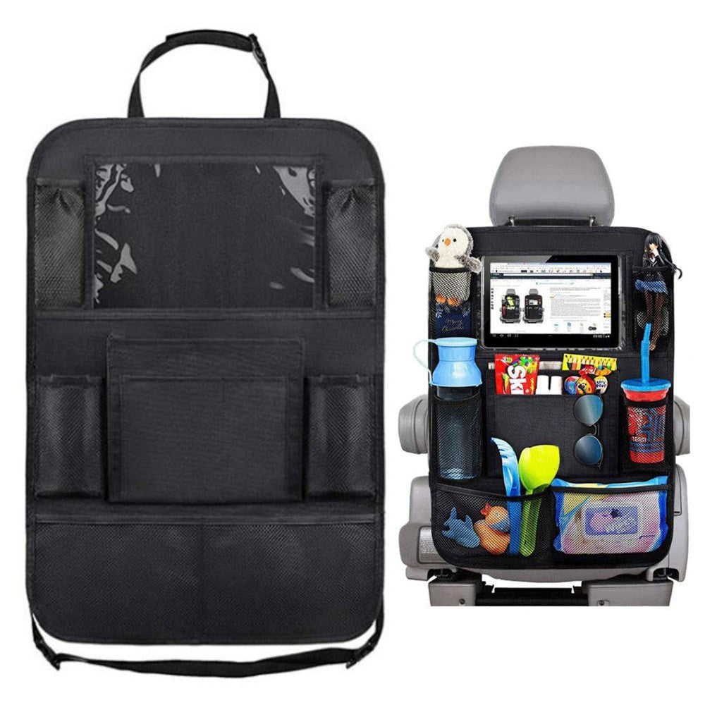 Bil Bagsæde Organizer m. Tablet Holder - Sort