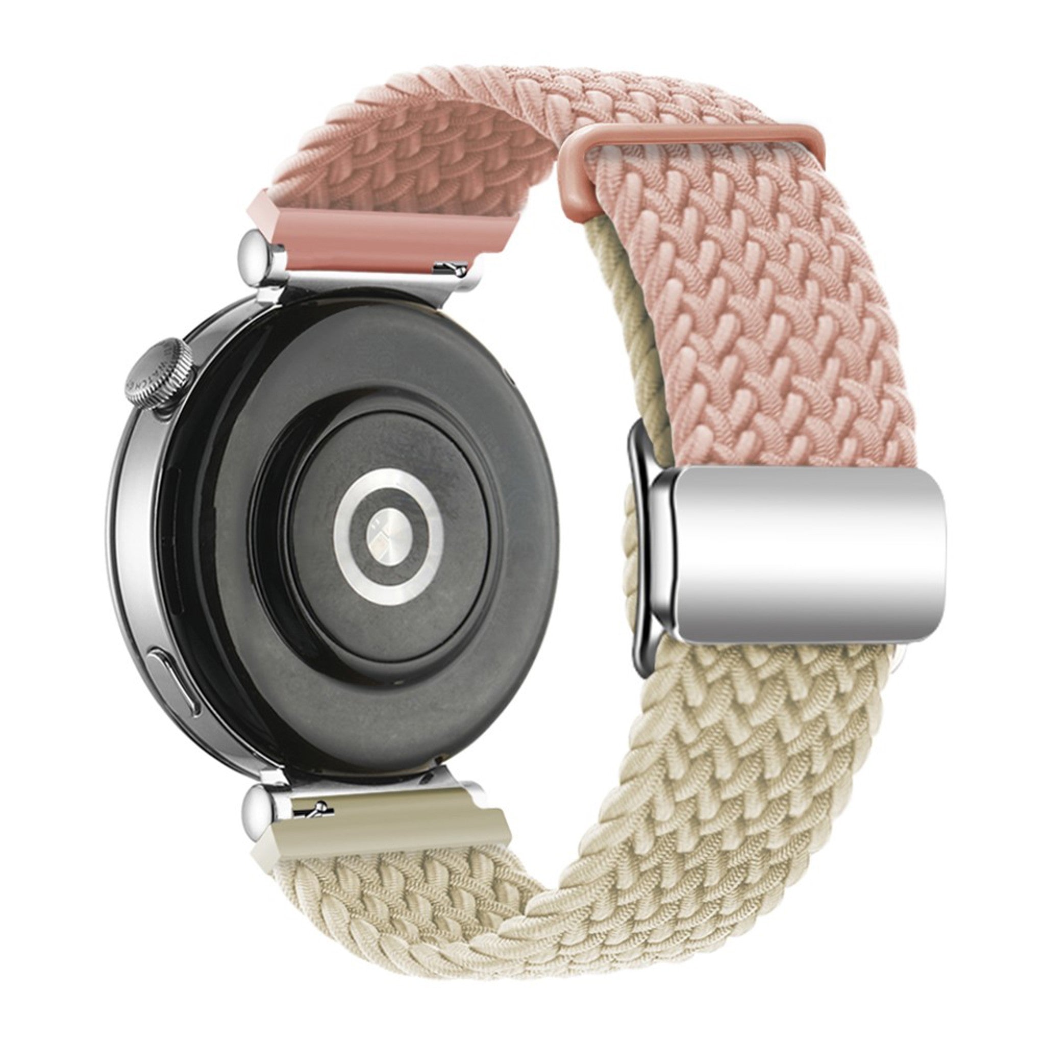 EIDERWOOD Universal 18mm Woven Smartwatch Rem - Lyserød / Beige