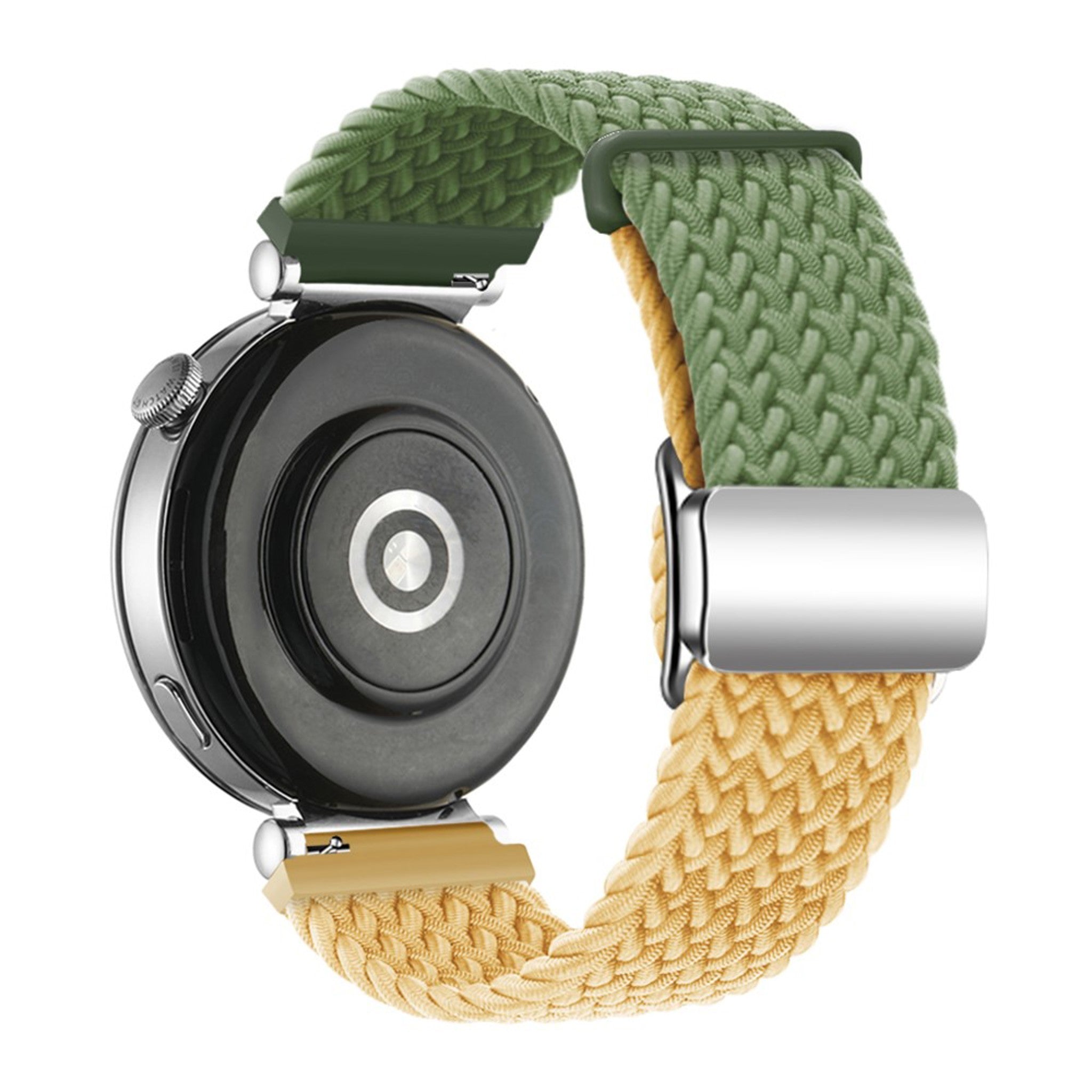 EIDERWOOD Universal 18mm Woven Smartwatch Rem - Grøn / Gul
