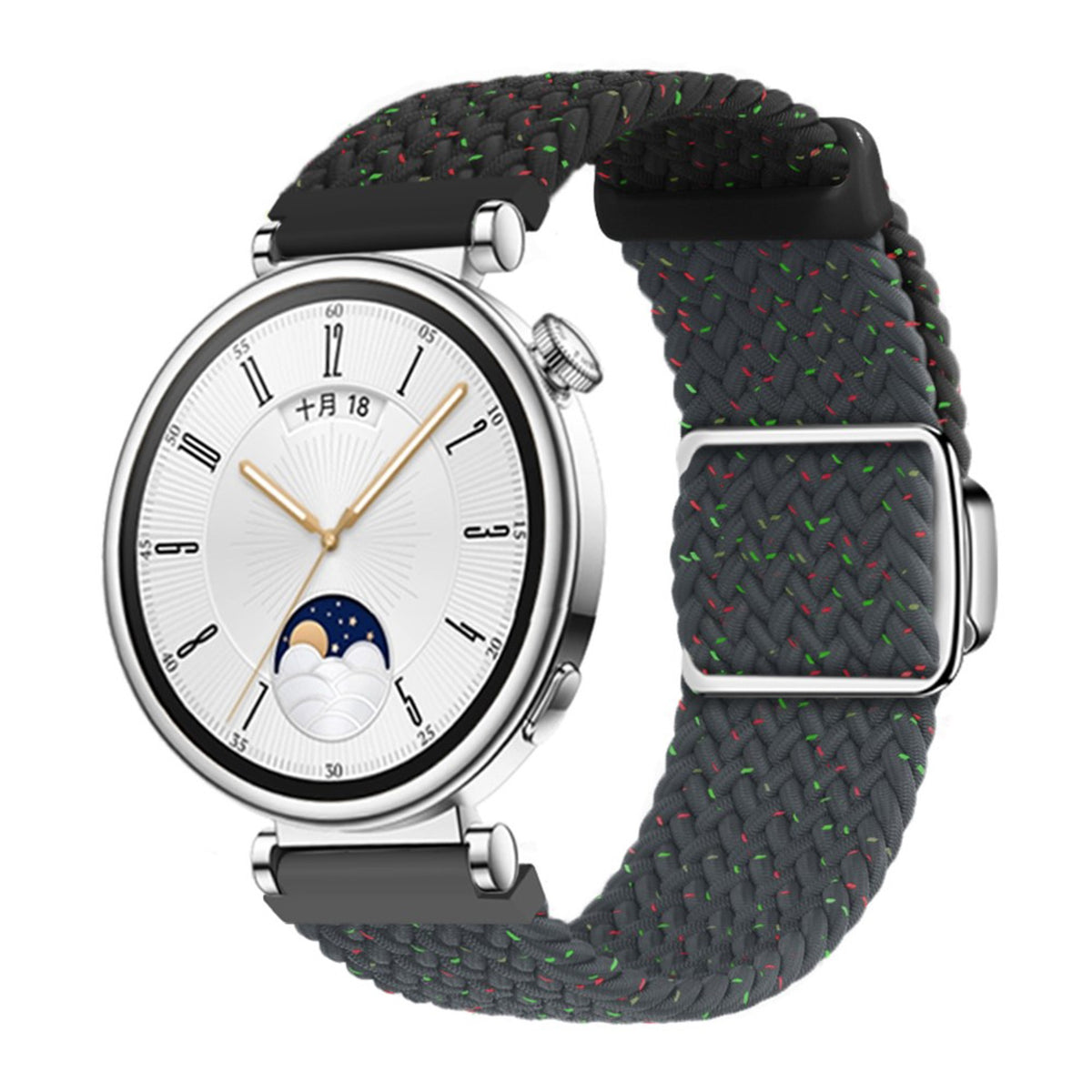 EIDERWOOD Universal 18mm Woven Smartwatch Rem - Sort / Blå