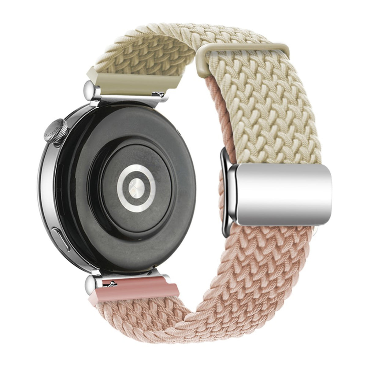 EIDERWOOD Universal 18mm Woven Smartwatch Rem - Beige / Lyserød
