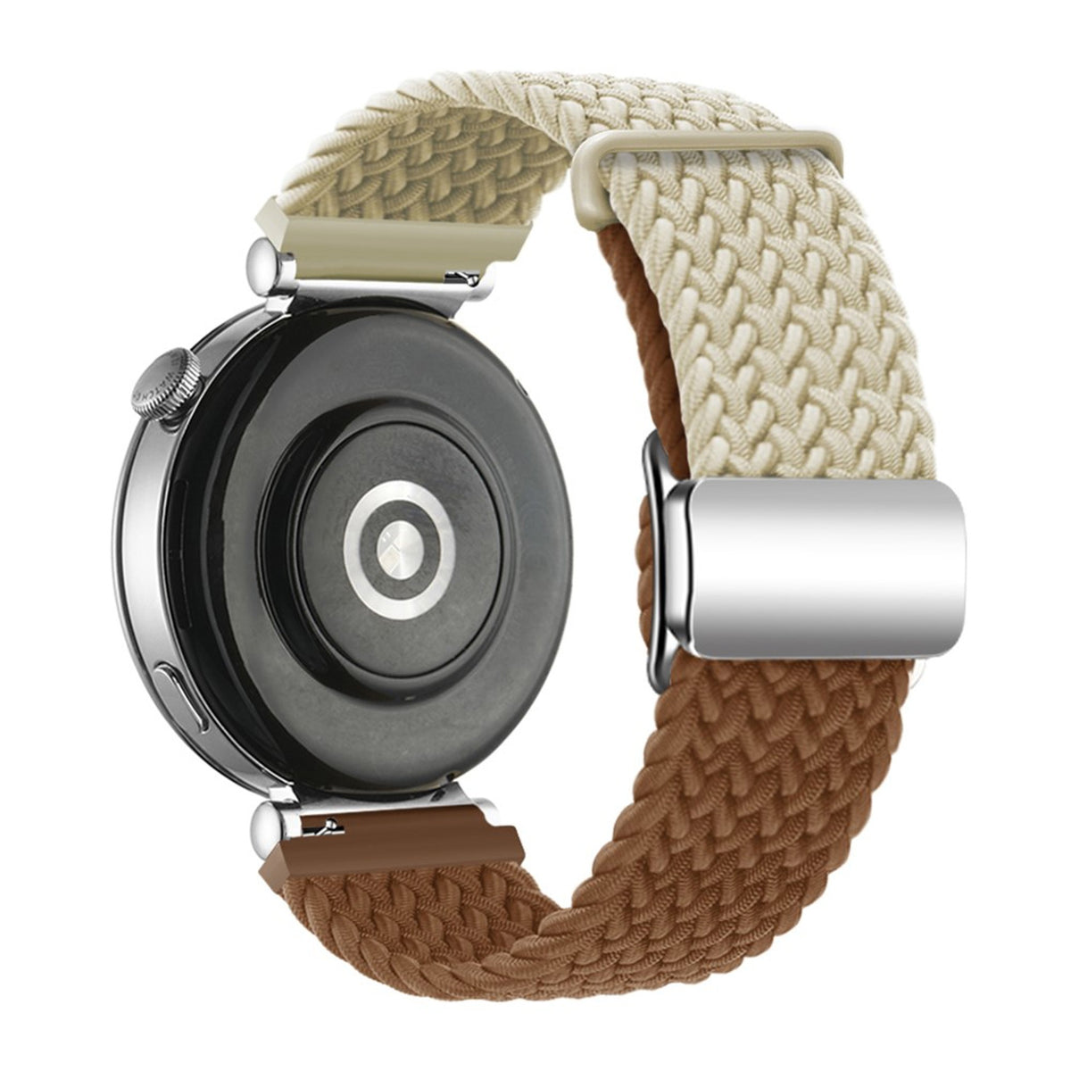 EIDERWOOD Universal 18mm Woven Smartwatch Rem - Beige / Brun