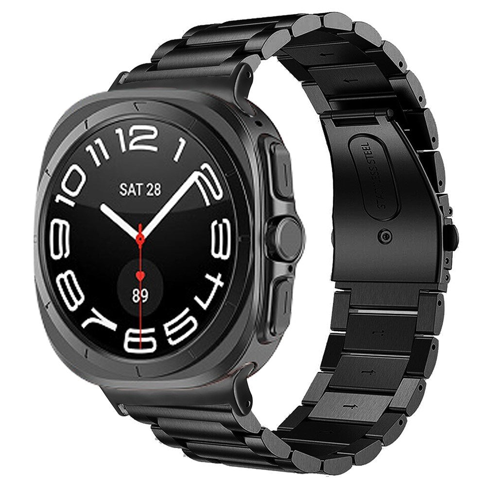 EIDERWOOD Samsung Galaxy Watch Ultra 2 / Ultra (47mm) Rustfrit Stål Smartwatch Rem - Sort