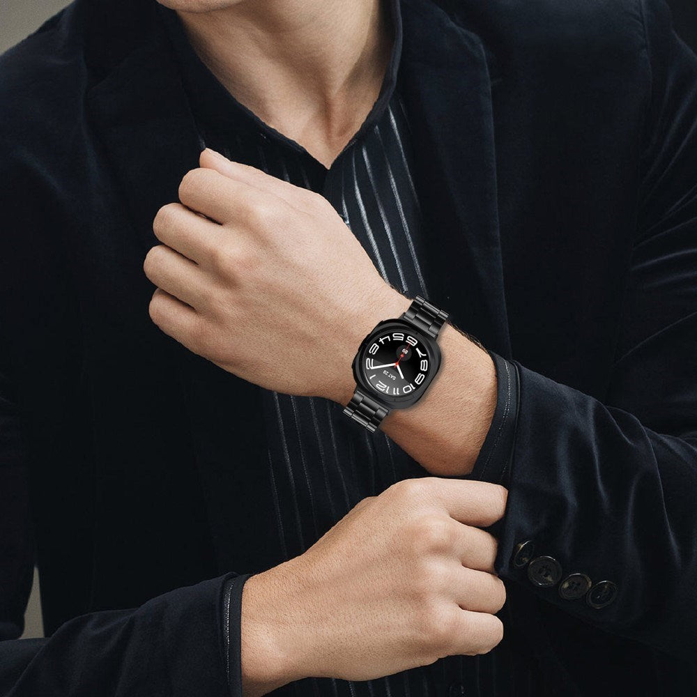 EIDERWOOD Samsung Galaxy Watch Ultra 2 / Ultra (47mm) Rustfrit Stål Smartwatch Rem - Sort