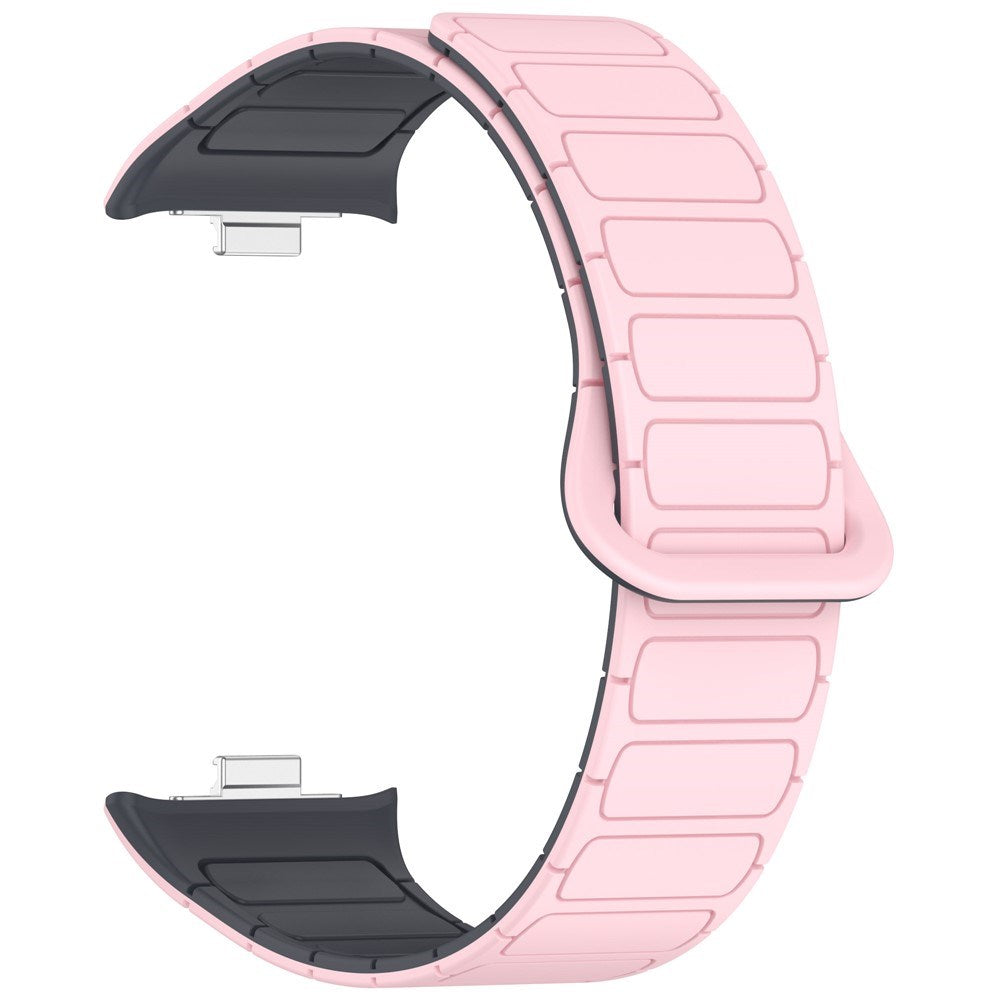 Xiaomi Smart Band 10 Pro / 9 Pro / 8 Pro Tofarvet Fleksibelt Plast Rem - Magnetisk - Lyserød / Grå
