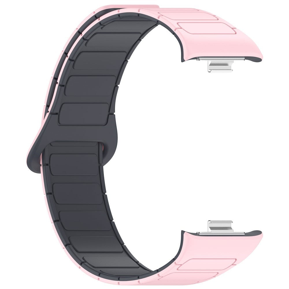 Xiaomi Smart Band 10 Pro / 9 Pro / 8 Pro Tofarvet Fleksibelt Plast Rem - Magnetisk - Lyserød / Grå