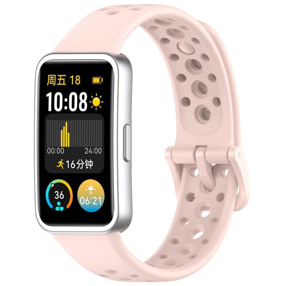 EIDERWOOD Huawei Band 10 / 9 / 8 Silikone Rem - Lyserød