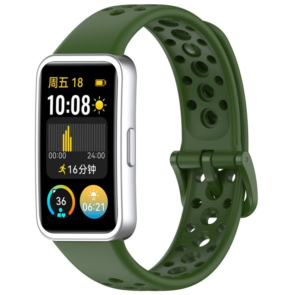 EIDERWOOD Huawei Band 10 / 9 / 8 Silikone Rem - Grøn