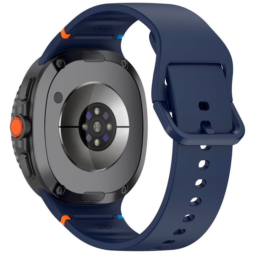 Samsung Galaxy Watch 8 / 8 Classic (40 / 44 / 46mm) - EIDERWOOD Silikone Rem m. Sylinje - Midnight Blue