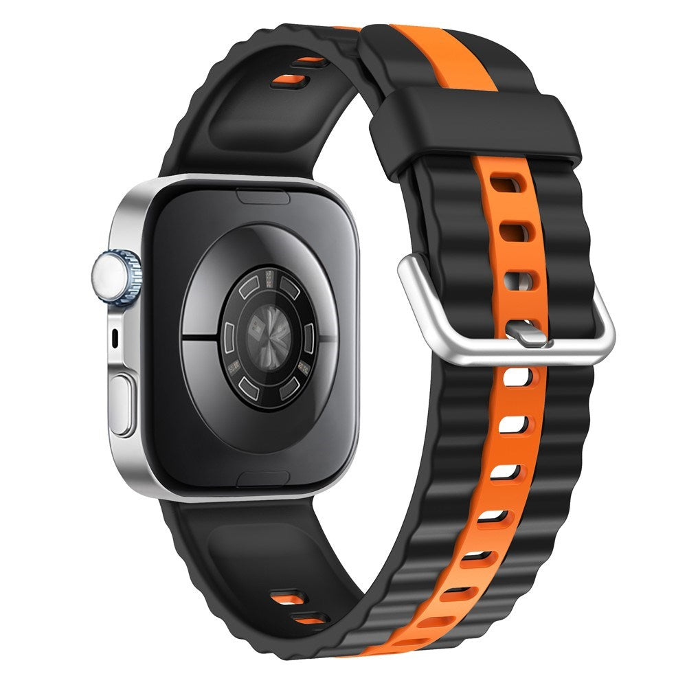 Huawei Watch Fit 5 Pro / 5 / 4 Pro / 4 / 3 EIDERWOOD Tofarvet Silikone Smartwatch Rem - Sort / Orange