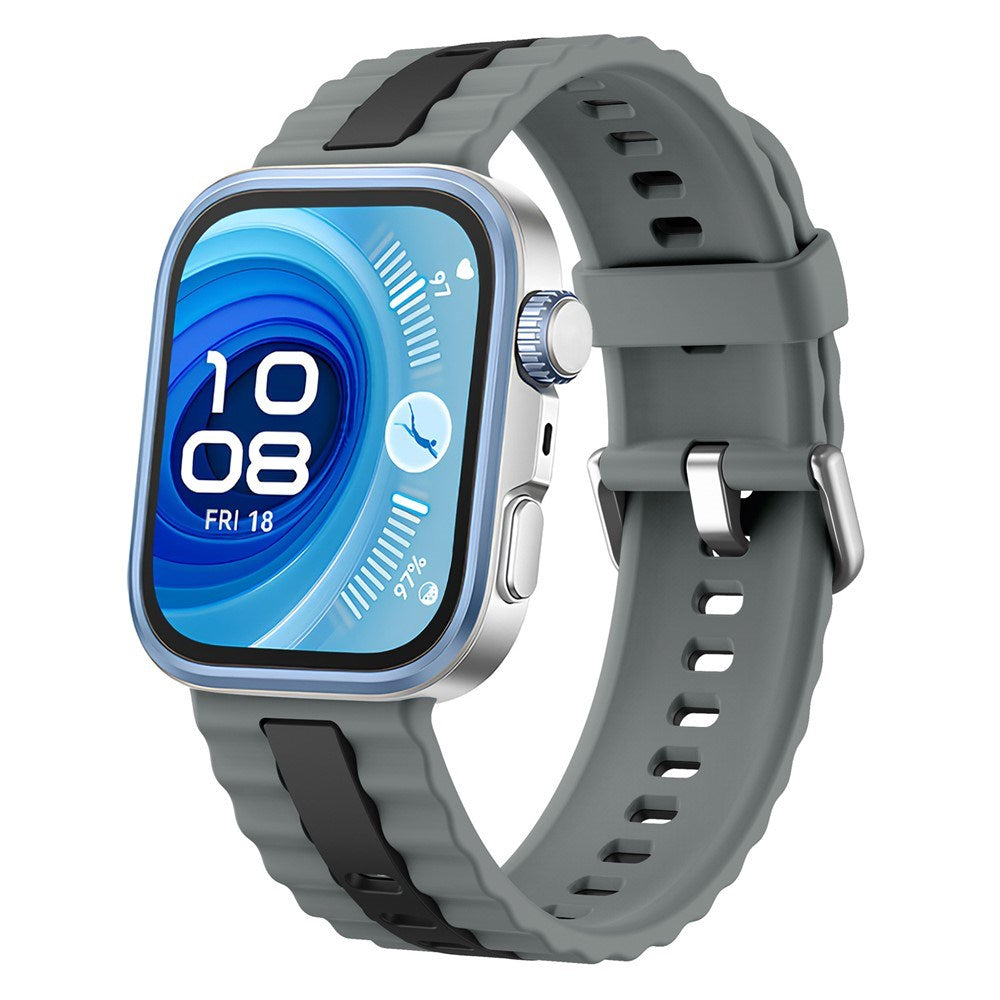 Huawei Watch Fit 5 Pro / 5 / 4 Pro / 4 / 3 EIDERWOOD Tofarvet Silikone Smartwatch Rem - Grå / Sort